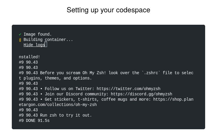 Codespace setup